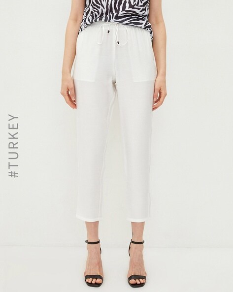 Relaxed Fit Pants with Elasticated Waist