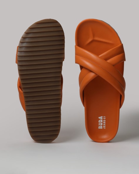 Orange sandals online womens