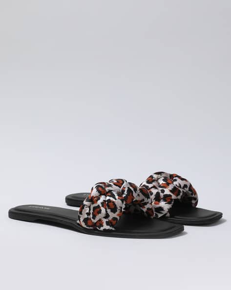 Animal Print Slip-On Sandals