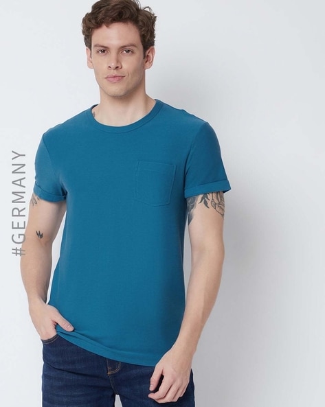 Buy Petrol Blue Tshirts for Men by Tom Tailor Online | 