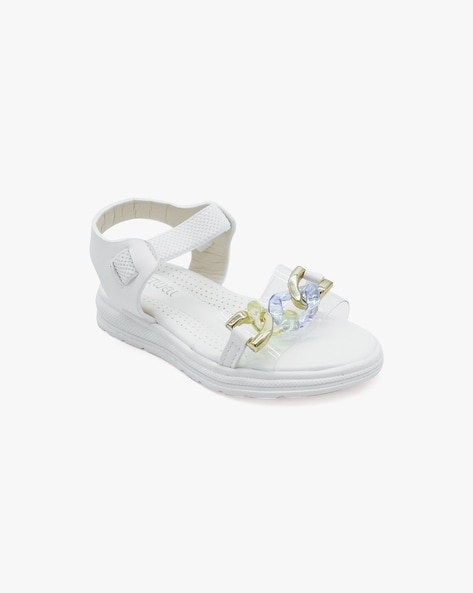 Girls white sandals online size 3