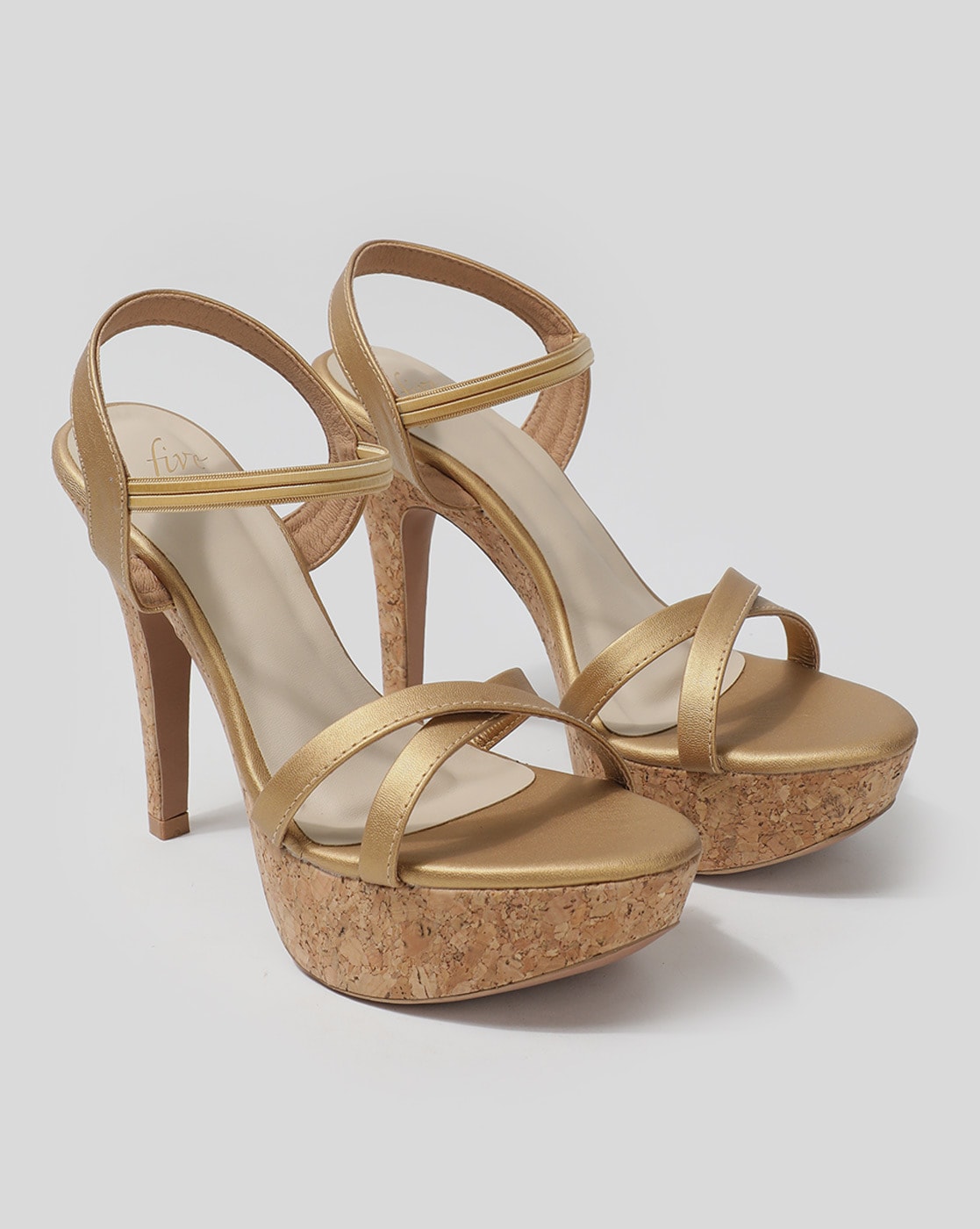 Buy Veruschka Silver & Gold Festive Prato Wedge Heels for Women Online @  Tata CLiQ Luxury