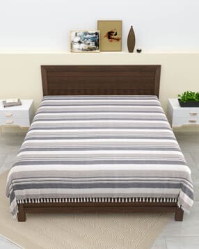 varde Striped Print Cotton Double Bedcover-picture-42