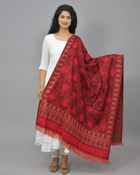 Geometric Print Wool Shawl Price in India