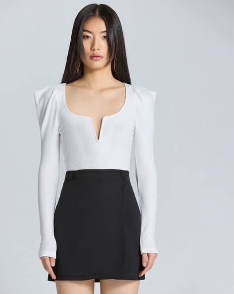 SAM Bodysuit with Top Notched Neckline
