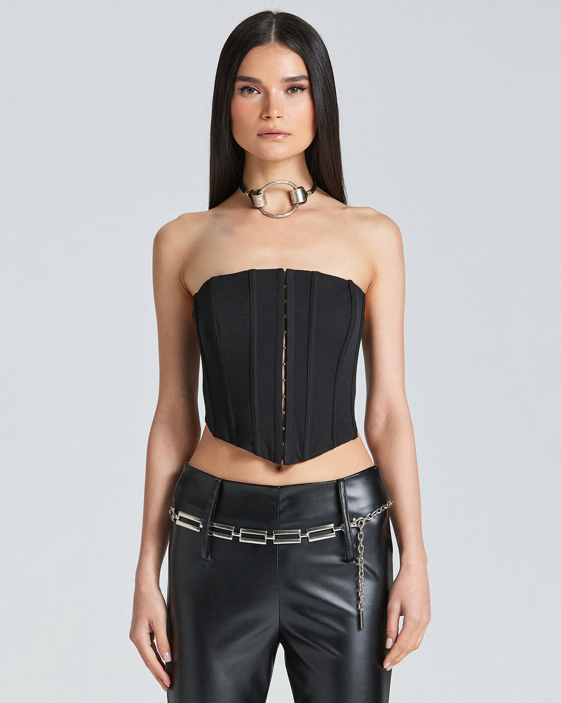 Strapless Fitted Corset Top