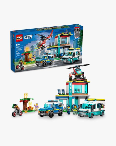 City Emergency Vehicles HQ Building Toy Set