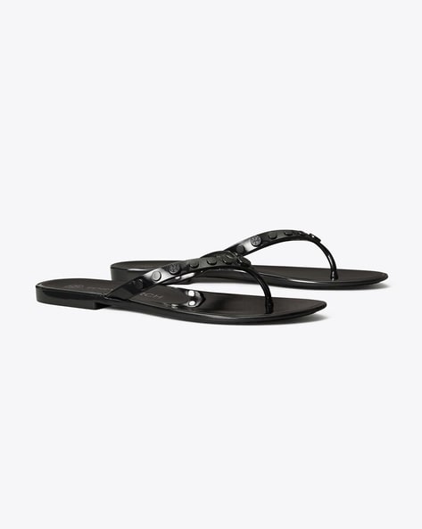 Black jelly flip online flops