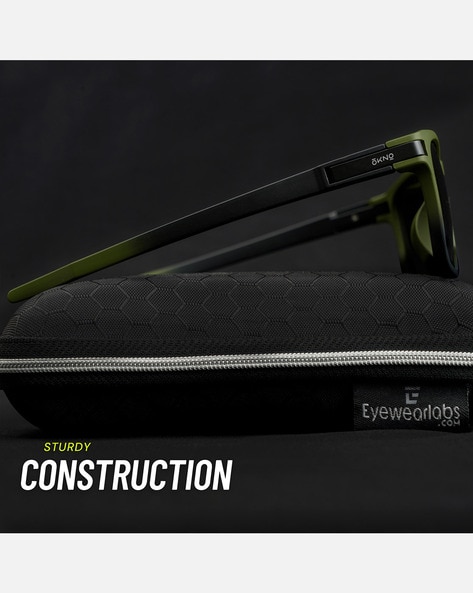 Okno Enfield-OKNO UV-Protected Rectangular Sunglasses For Men (Black, OS)