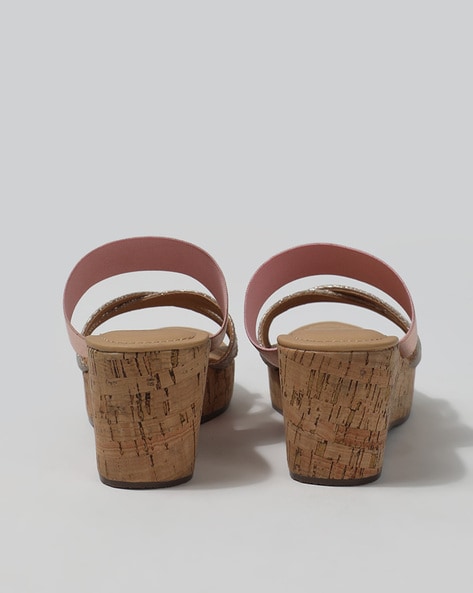 Lucky Brand Jacobean Strappy Leather Cork Platform Sandals | Dillard's