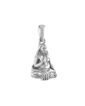 akshat sapphire Sterling Silver Raghavendra Swamy Pendant with Chain-picture-27