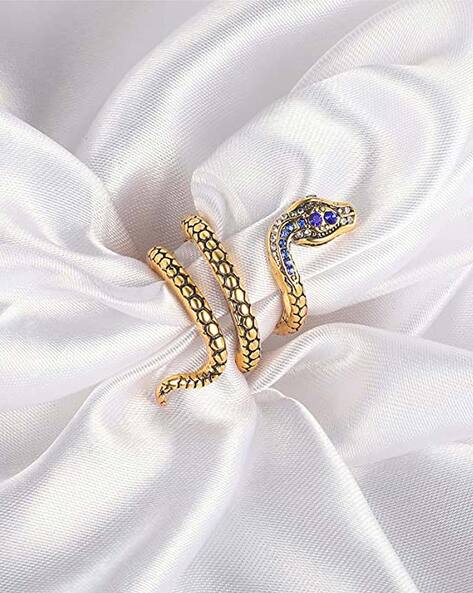 Bronze Textured Adjustable Snake Ring