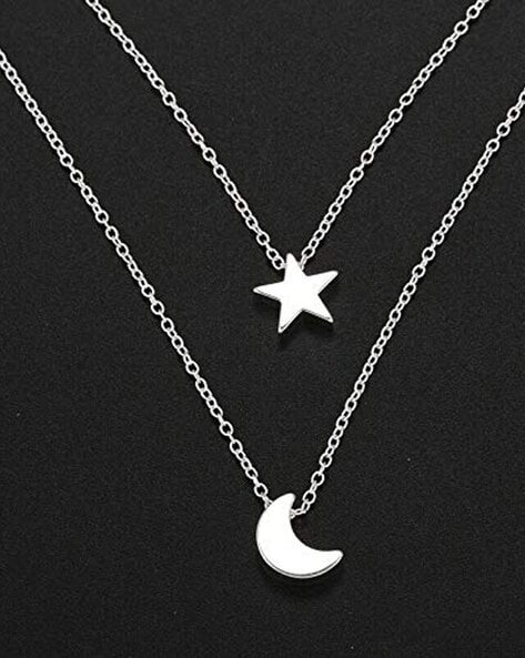 All Over Moon and Star Layered Necklace