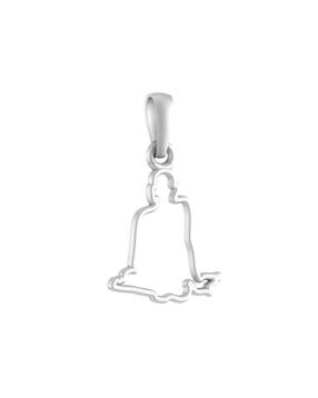 akshat sapphire Sterling Silver Swami Samarth Pendant with Chain-picture-41