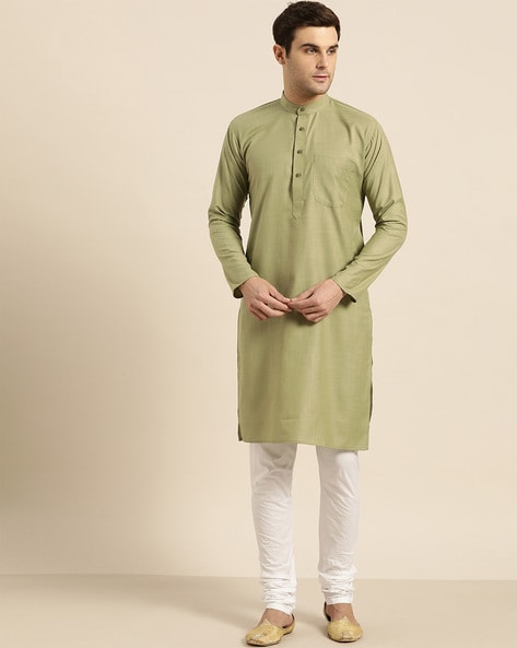 Sojanya Mandarin-Collar Long Kurta