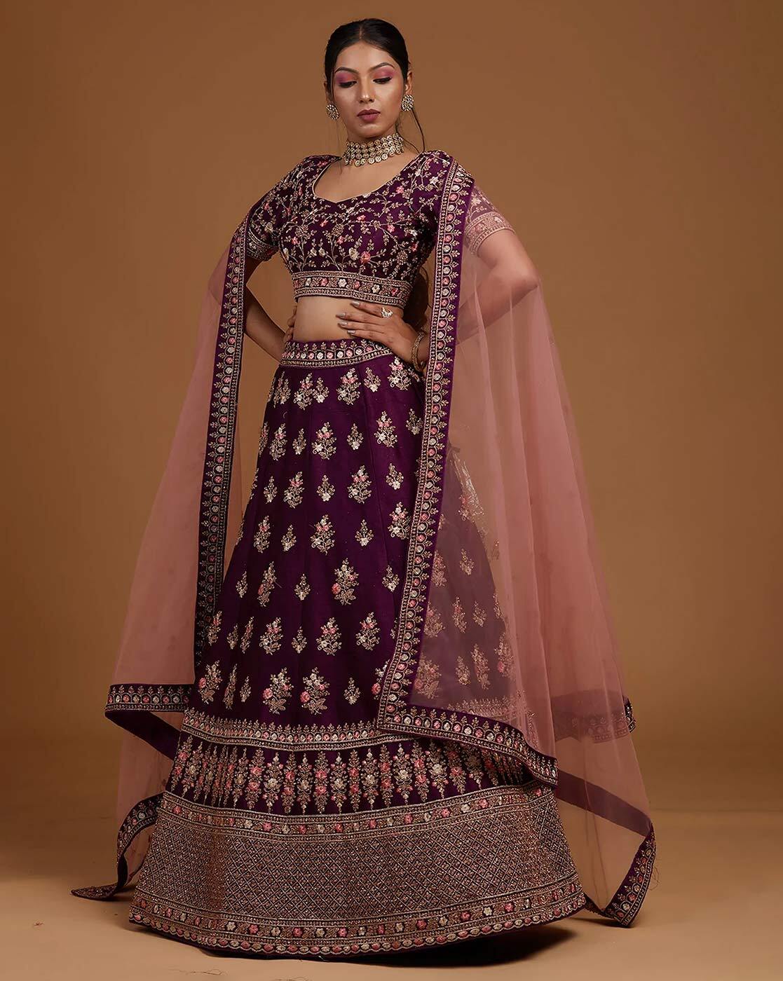Buy Purple Lehenga Choli Sets for Women by Xenilla Online | Ajio.com