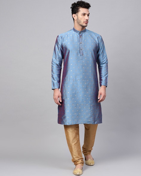 Sojanya Mandarin-Collar Long Kurta