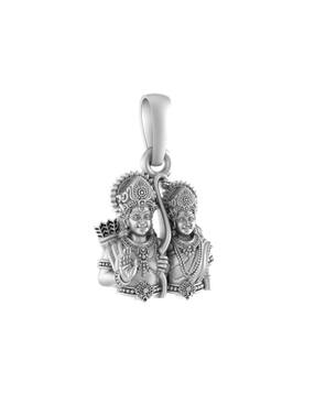 akshat sapphire Sterling Silver God Ram Sita ji Pendant with Chain-picture-16