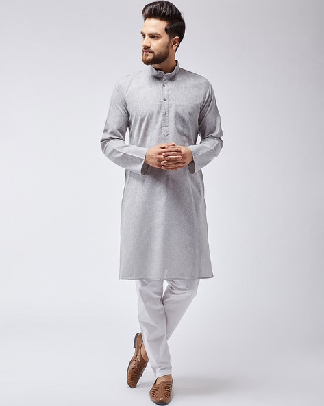 Sojanya Mandarin Collar Long Kurta