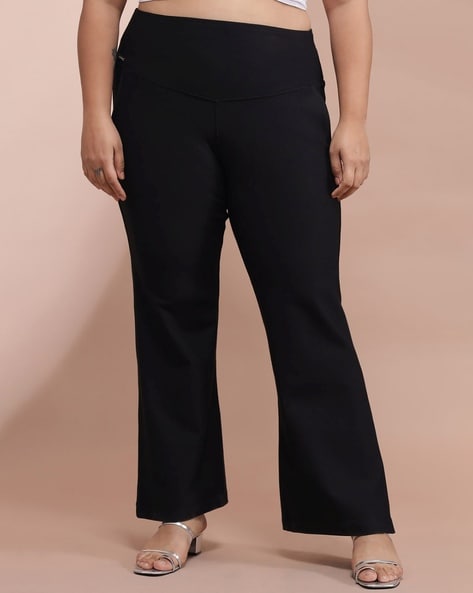 Buy Bliss Black Trousers & Pants for Women by BLISSCLUB Online