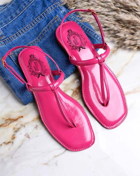 Women Snakeskin Embossed Slide Sandals, Funky Flat Sandals Neon Hot Pink |  SHEIN USA