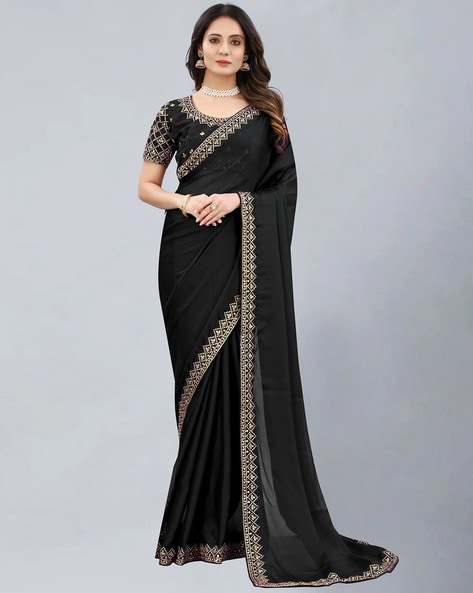 Get Latest Black Sarees Online @Best Price | Karagiri