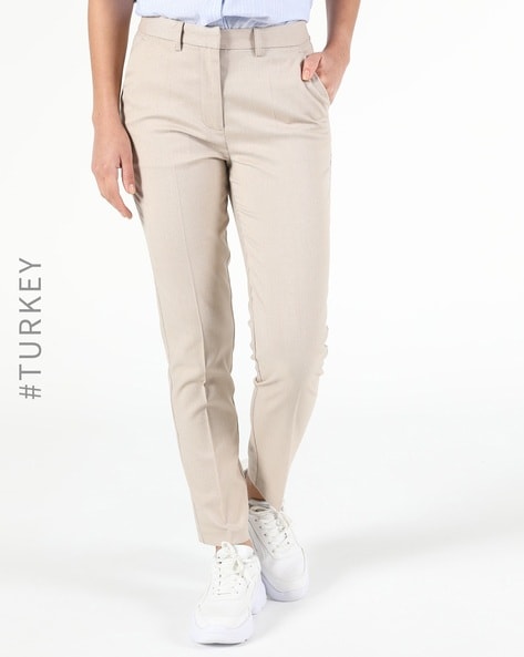 Buy Beige Trousers & Pants for Women by Colin's Online