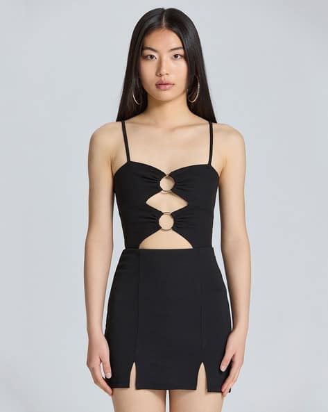 SAM Strappy Bodysuit with Metal Accent