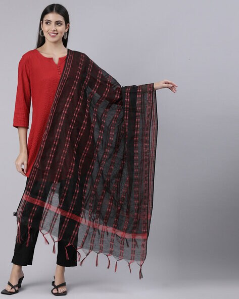 Woven Dupatta with Flared Hem Price in India