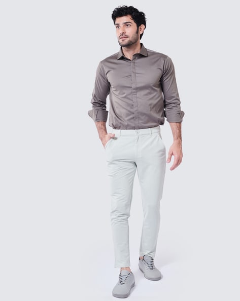 Buy Off White Trousers & Pants for Men by BEYOURS Online