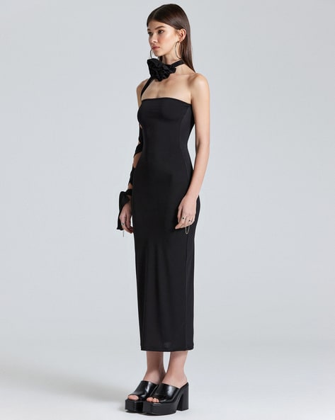 Billie Strapless Maxi Dress - Black - MESHKI