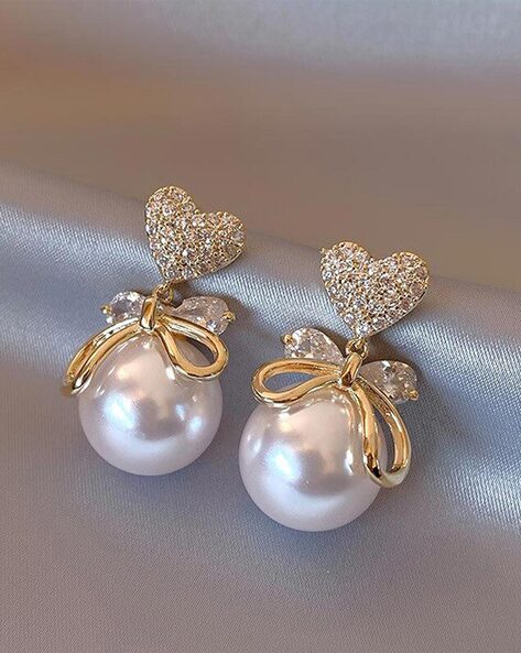 Pearl Dangle Earrings Pearl Drop Earrings, Dainty Pearl Earrings Gold, Pearl  Dangle Earrings, Real Pearl Earrings GFE00033 - Etsy