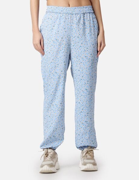 Buy Blue Track Pants for Women by POPWINGS Online