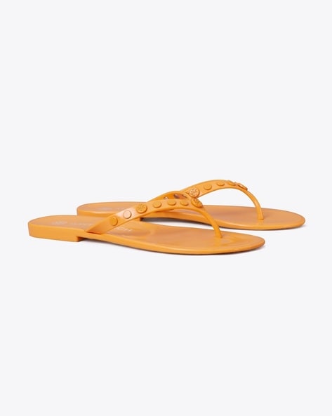 Orange tory 2025 burch flip flops