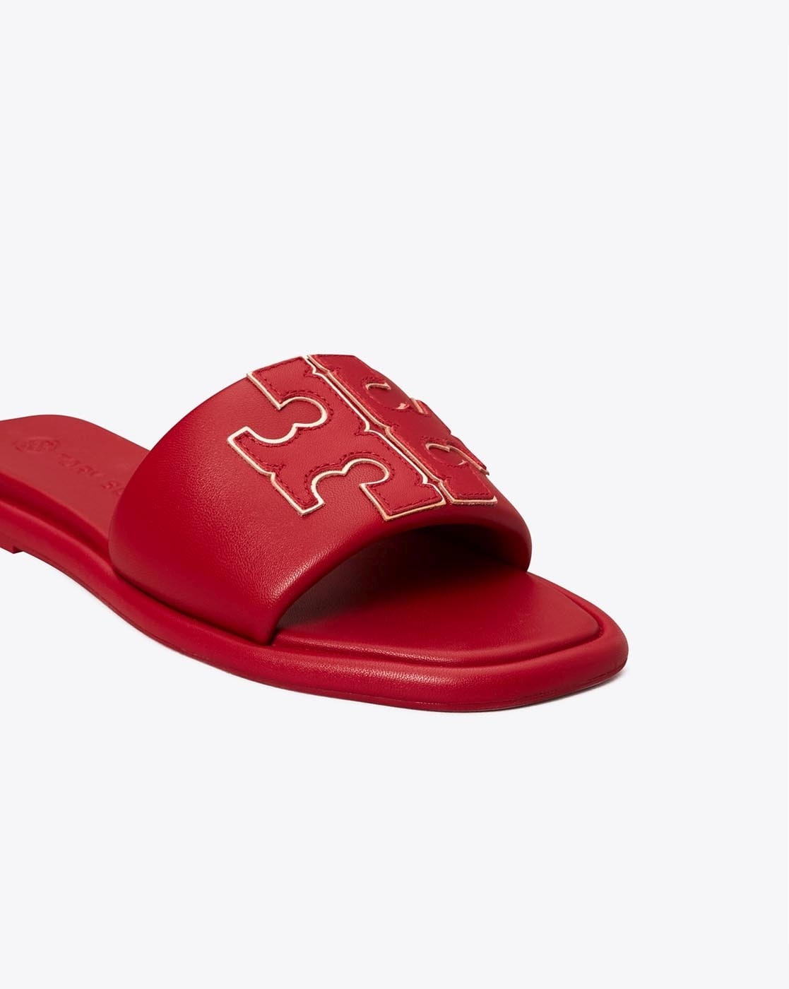 Tory burch double discount t sport slide red