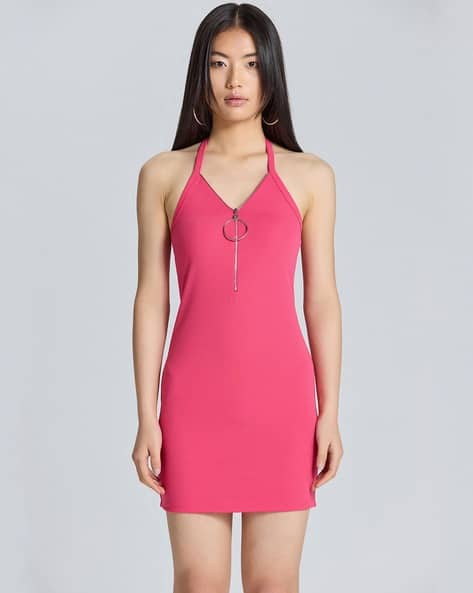 SAM Halter-Neck Bodycon Dress