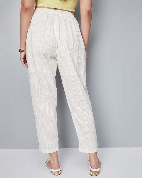 Striped Pants with Elasticated Waist