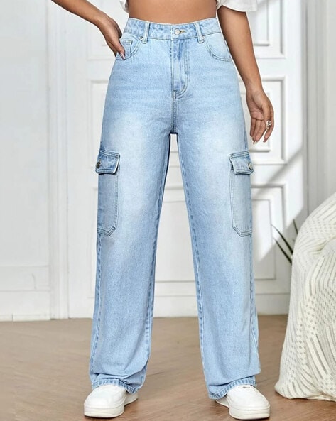 Buy Blue Jeans & Jeggings for Women by DDM Clothing Online