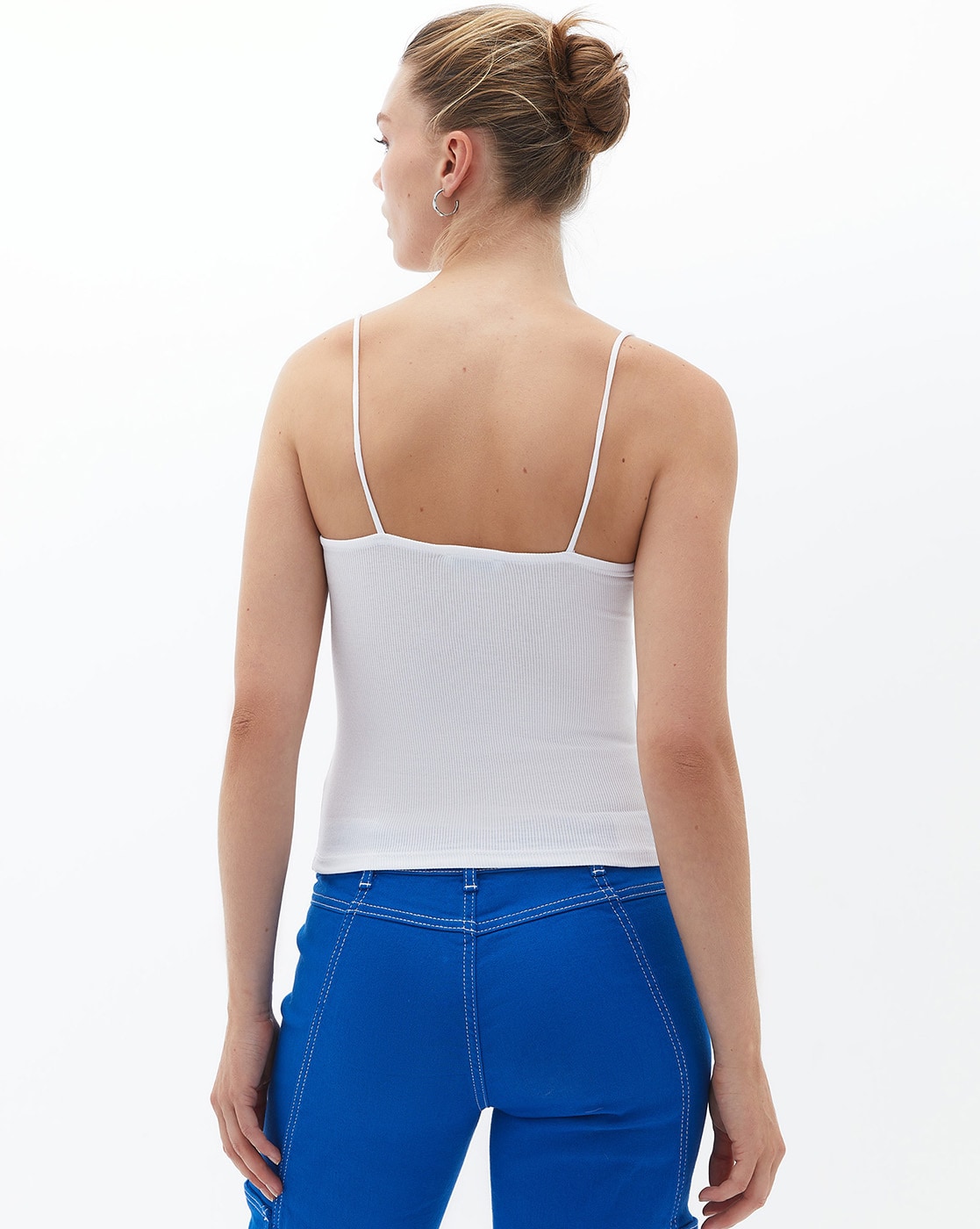 FITTED TANK TOP-WHITE – Almas