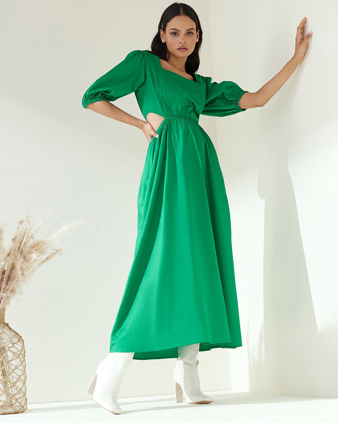 Buy Green Dresses for Women by Femella Online