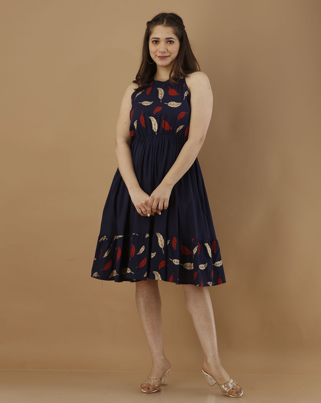 Buy Navy Blue Dresses for Women by ANUBHUTEE Online | Ajio.com