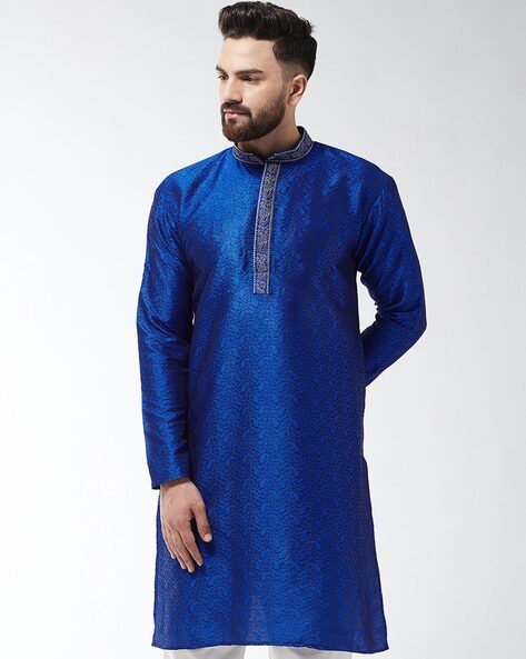 Sojanya Mandarin-Collar Long Kurta