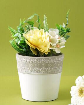 tayhaa Ceramic Floral Pattern Planter-picture-22