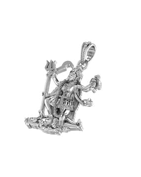 akshat sapphire Sterling Silver Goddees Kaali Pendant with Chain-picture-44