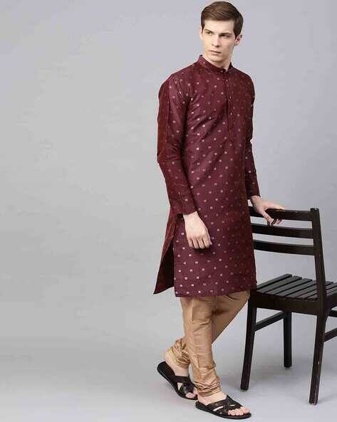 SOJANYA Graphic Print Mandarin Collar Long Kurta