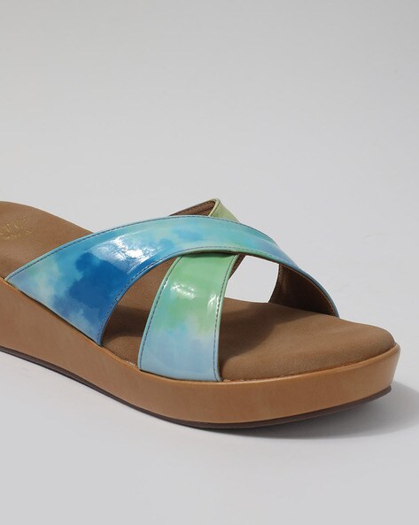 Turquoise discount platform sandals