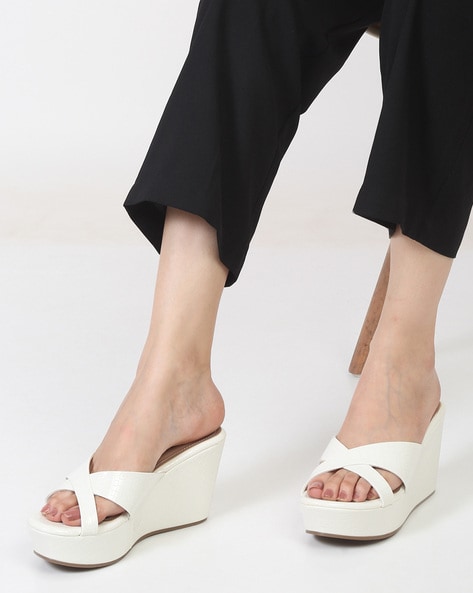 Buy Women's Wedge Sandals Peep Toe High Heeled Pumps Platform Wooden Heel  Summer Wedge Heels Online at desertcartINDIA