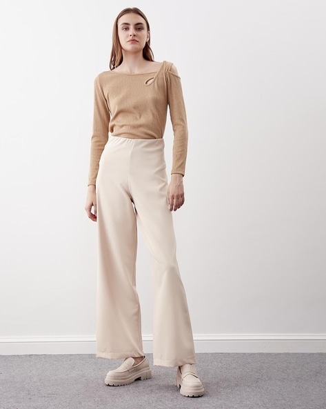 PANCHHIRAJ TEXTILE Slim Fit Women Beige Trousers - Buy PANCHHIRAJ TEXTILE  Slim Fit Women Beige Trousers Online at Best Prices in India | Flipkart.com