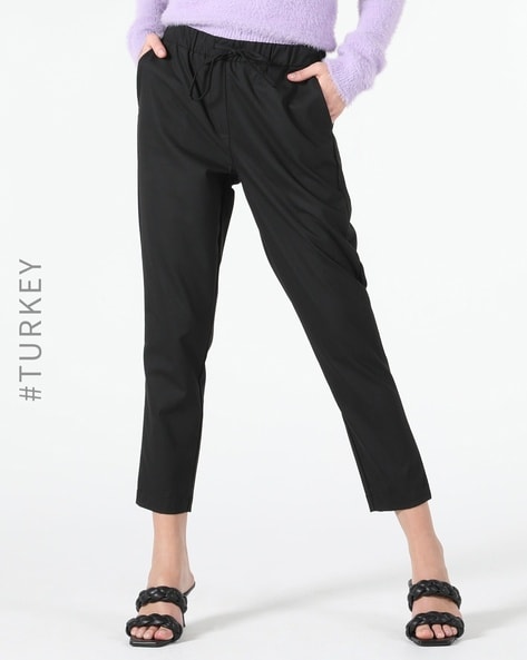 Buy Black Trousers & Pants for Women by Colin's Online | Ajio.com
