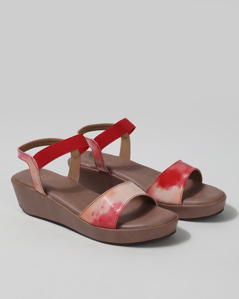 Red 2025 wedge sandals